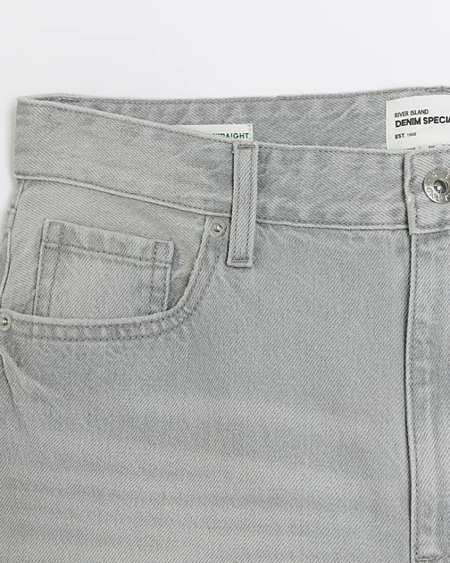 River Island faded high waist relaxed straight jeans< Jeans