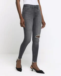 River Island high waisted bum sculpt ripped jeggings< Jeans