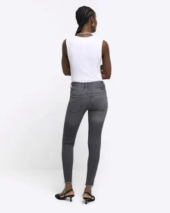 River Island high waisted bum sculpt ripped jeggings< Jeans