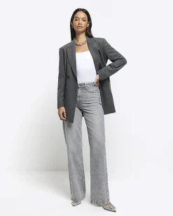 River Island high waisted relaxed straight fit jeans< Jeans