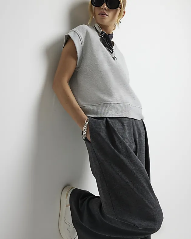River Island high waisted wide leg trousers< Trousers