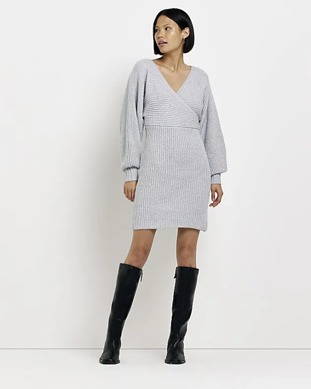 River Island knit long sleeve jumper mini dress< Dresses