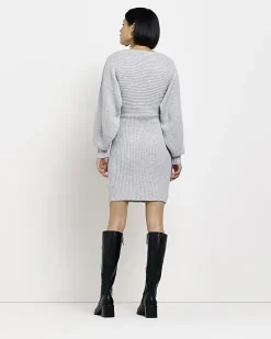 River Island knit long sleeve jumper mini dress< Dresses