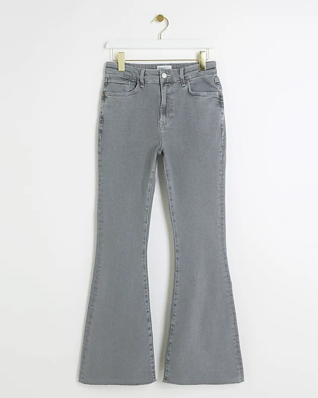 River Island mid rise tummy hold flared jeans< Jeans