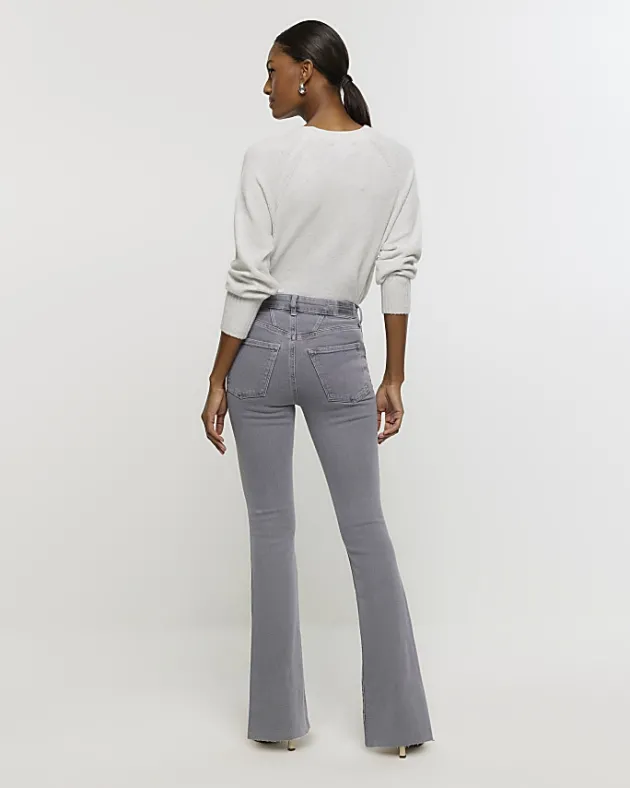 River Island mid rise tummy hold flared jeans< Jeans