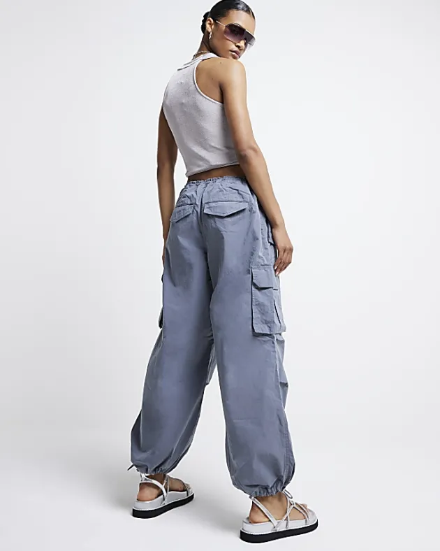 River Island parachute cargo trousers< Trousers