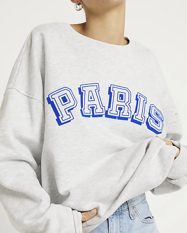 River Island Paris graphic sweatshirt< Loungewear