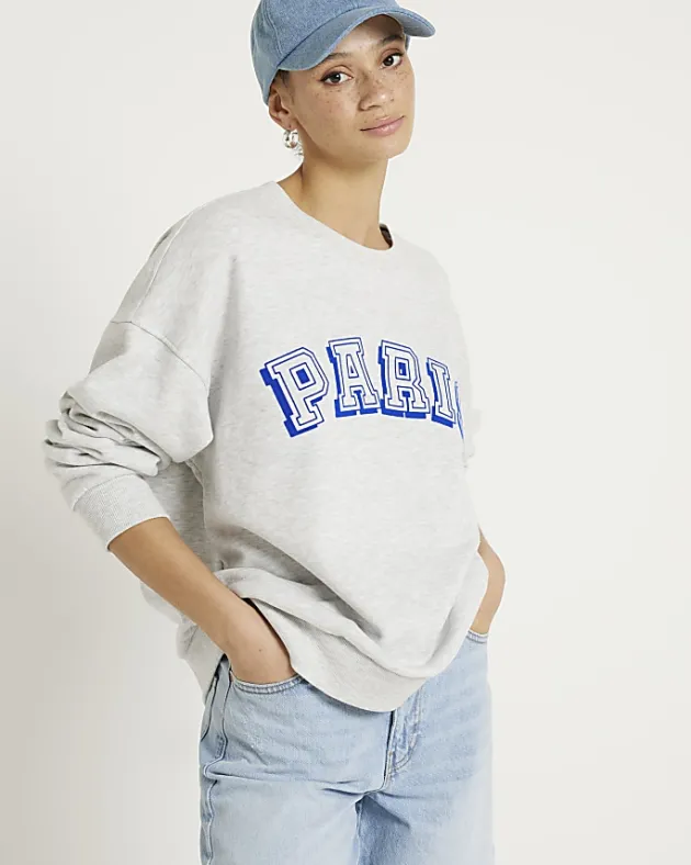 River Island Paris graphic sweatshirt< Loungewear