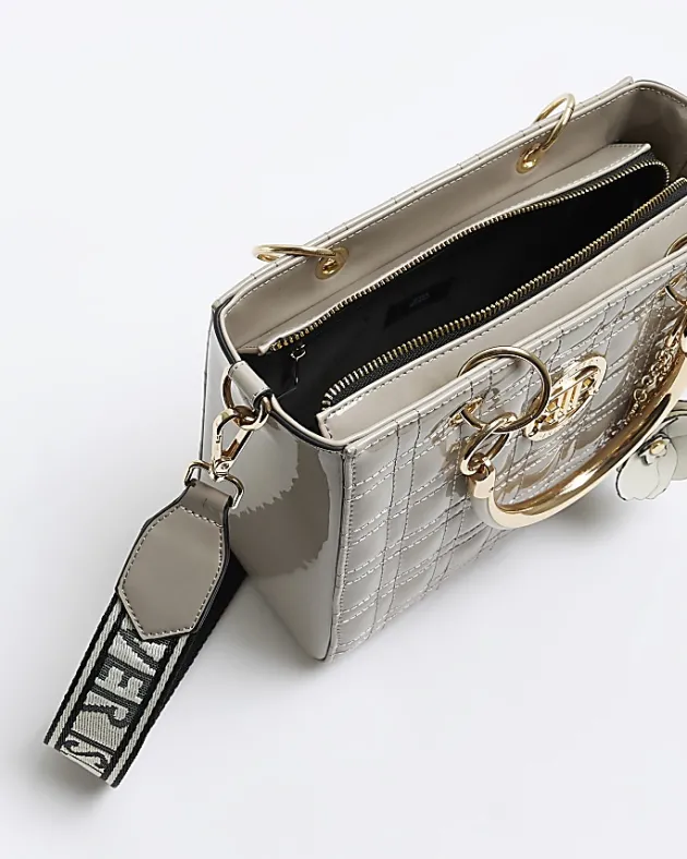 River Island quilted corsage tote bag< Bags, Purses & Luggage