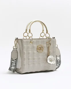 River Island quilted corsage tote bag< Bags, Purses & Luggage