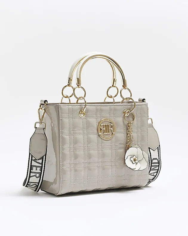 River Island quilted corsage tote bag< Bags, Purses & Luggage