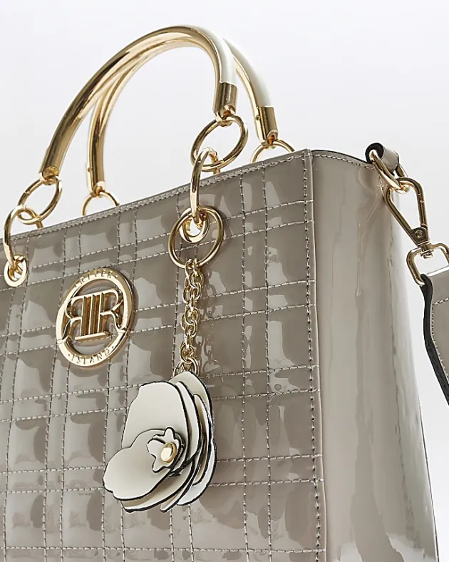 River Island quilted corsage tote bag< Bags, Purses & Luggage