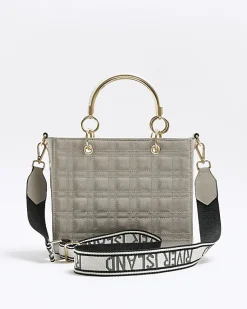 River Island quilted corsage tote bag< Bags, Purses & Luggage