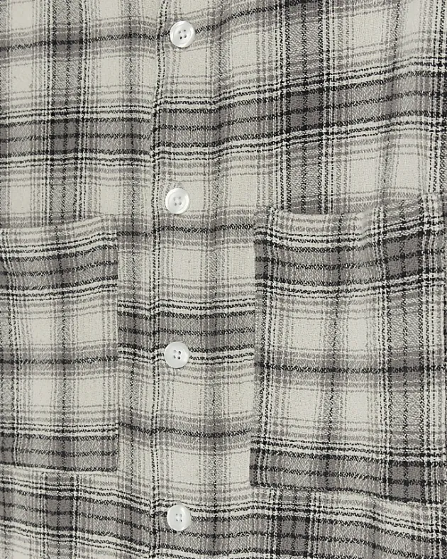 River Island regular fit check long sleeve overshirt< Shirts