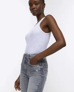 River Island ripped high waisted super skinny jeans< Jeans