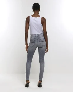 River Island ripped high waisted super skinny jeans< Jeans