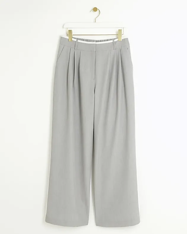 River Island side stripe wide leg trousers< Trousers
