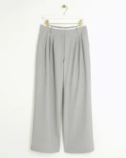 River Island side stripe wide leg trousers< Trousers