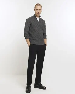 River Island slim fit cable half zip jumper< Jumpers & Cardigans