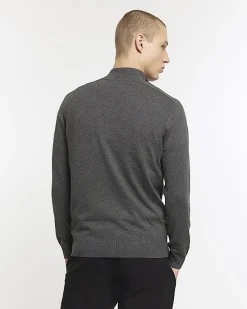 River Island slim fit cable half zip jumper< Jumpers & Cardigans