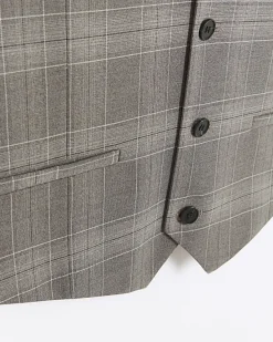 River Island slim fit check waistcoat< Suits