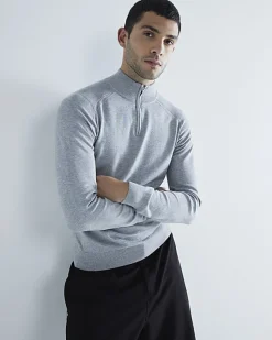River Island slim fit half zip jumper< Jumpers & Cardigans