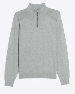 River Island slim fit half zip jumper< Jumpers & Cardigans