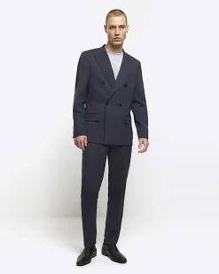 River Island slim fit herringbone suit jacket< Suits