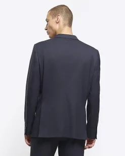 River Island slim fit herringbone suit jacket< Suits