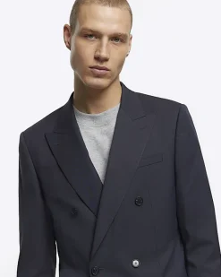 River Island slim fit herringbone suit jacket< Suits