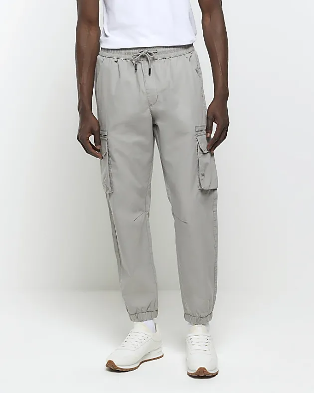 River Island slim fit ripstop cargo trousers< Trousers