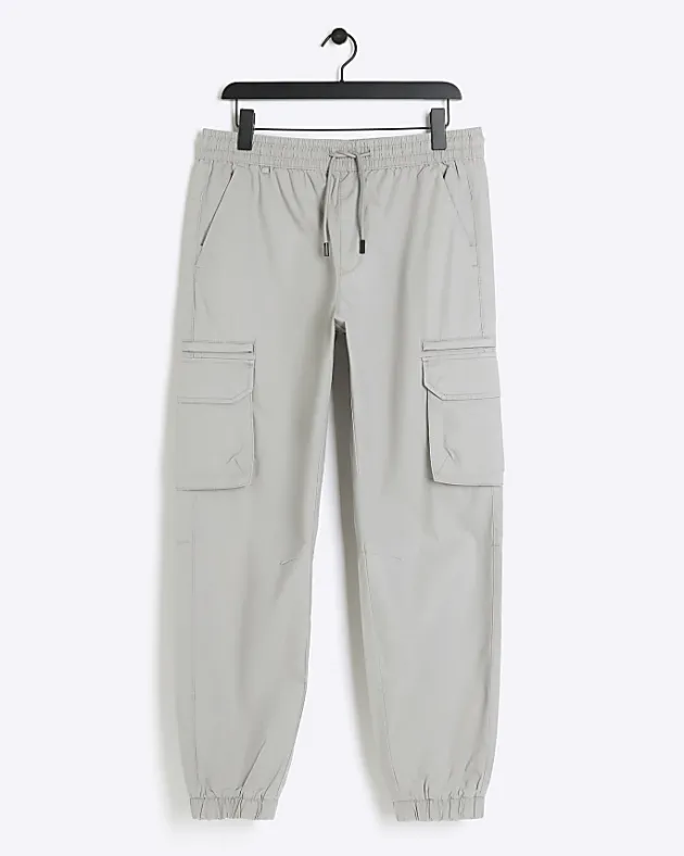 River Island slim fit ripstop cargo trousers< Trousers
