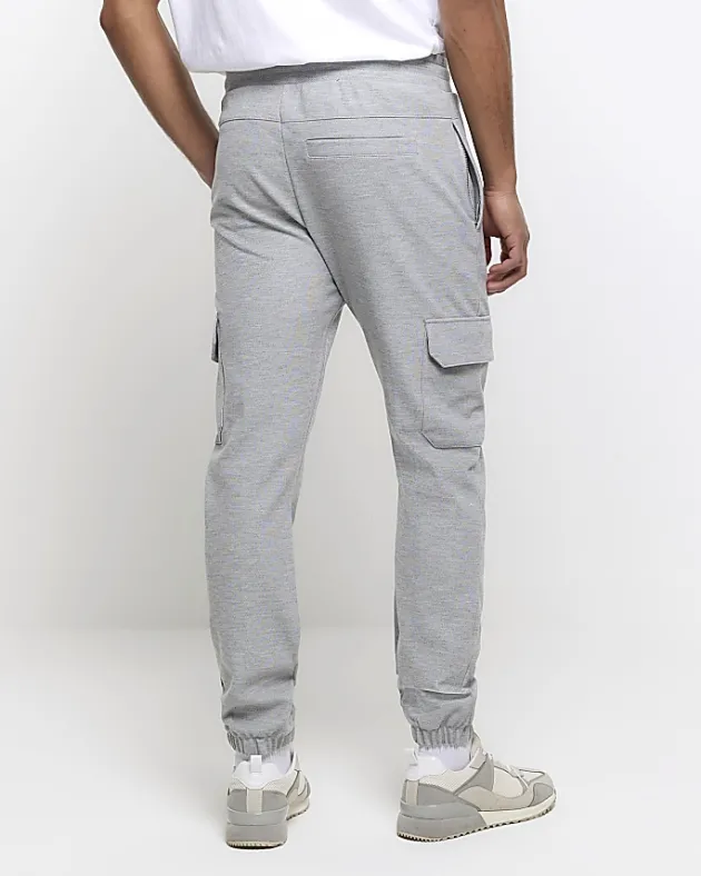 River Island slim fit smart cargo joggers< Tracksuits