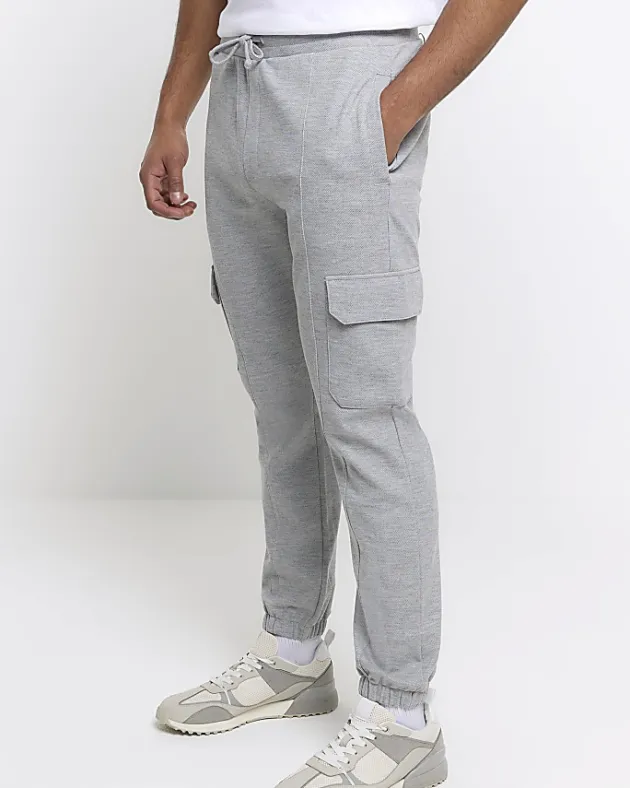 River Island slim fit smart cargo joggers< Tracksuits