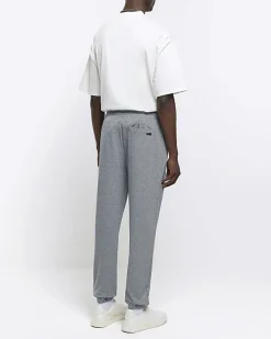 River Island slim fit smart herringbone joggers< Joggers