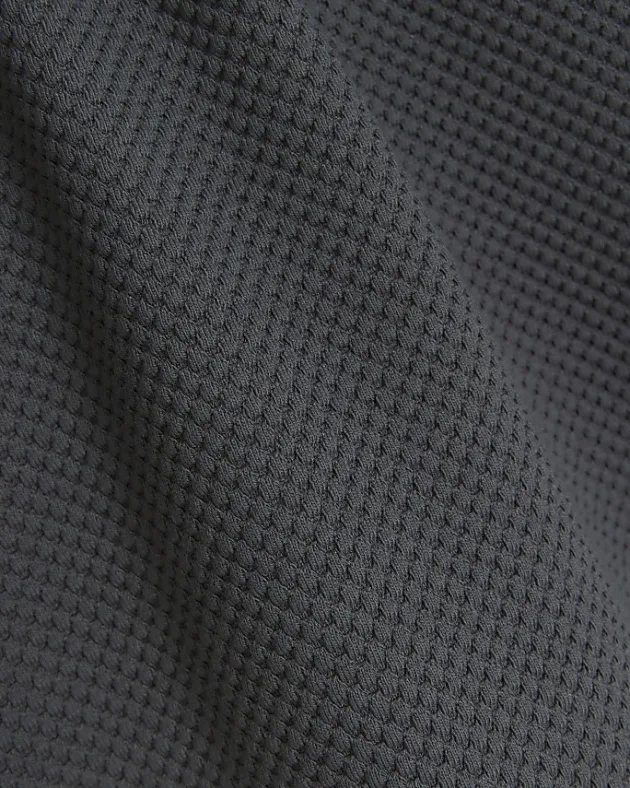 River Island slim fit textured baseball polo< Polo Shirts