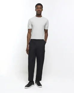 River Island slim fit textured knit t-shirt< Jumpers & Cardigans