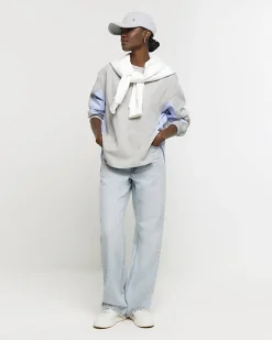 River Island stripe hybrid sweatshirt< Loungewear