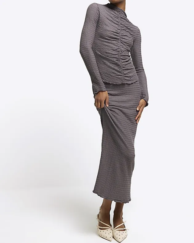 River Island textured midi skirt< Skirts