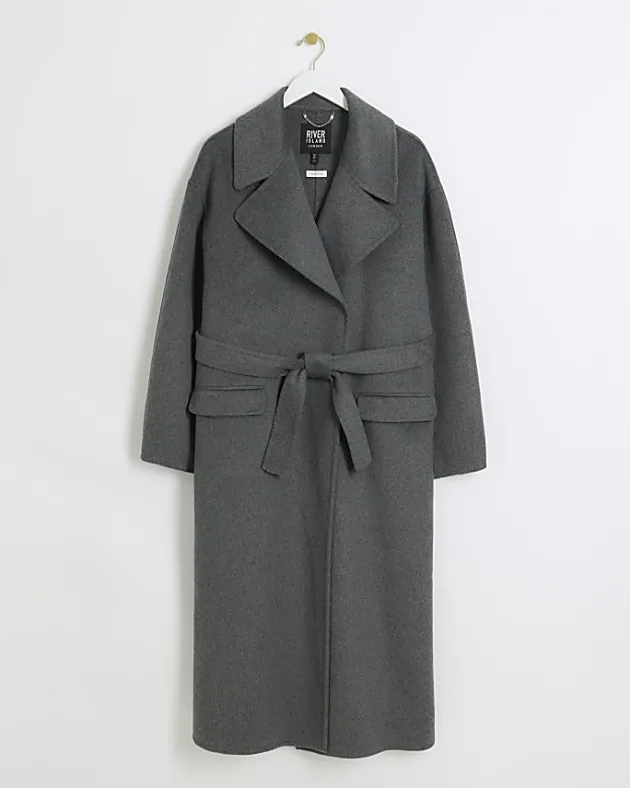 River Island wool blend belted coat< Coats & Jackets