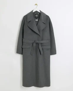 River Island wool blend belted coat< Coats & Jackets