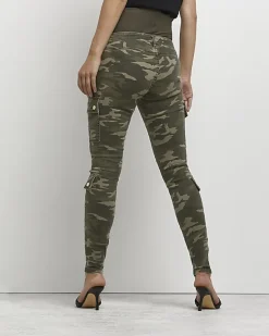 River Island camo print maternity cargo trousers< Maternity