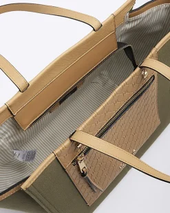 River Island canvas embossed RI shopper bag< Bags, Purses & Luggage