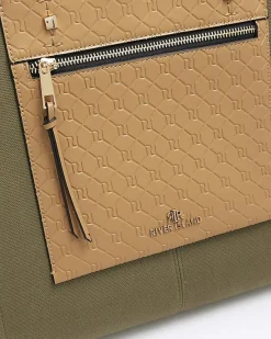 River Island canvas embossed RI shopper bag< Bags, Purses & Luggage