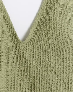 River Island crinkle plunge swimsuit< Swimwear & Beachwear