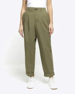 River Island High Waisted Tapered Trousers< Trousers