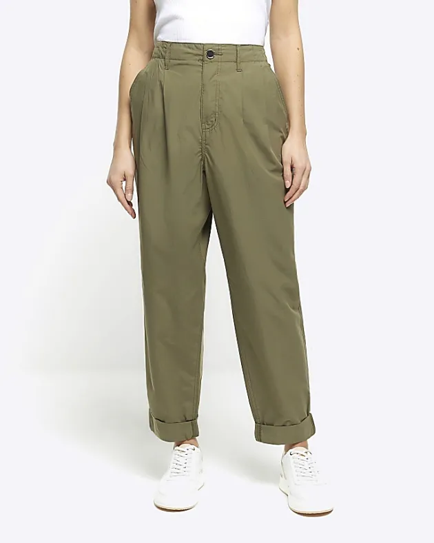 River Island High Waisted Tapered Trousers< Trousers