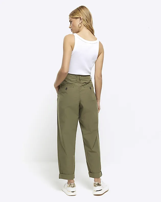 River Island High Waisted Tapered Trousers< Trousers