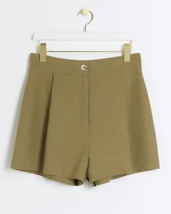 River Island linen blend high waisted shorts< Shorts