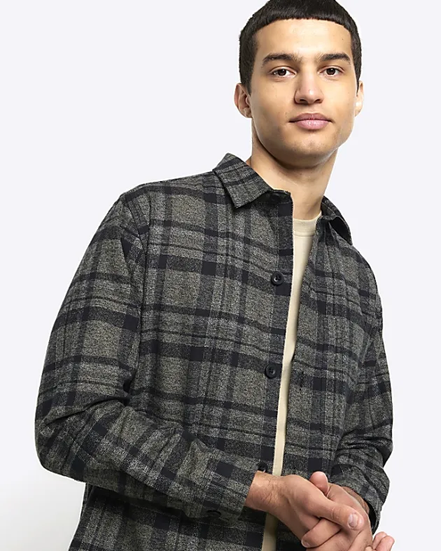 River Island Regular Fit Check Shirt< Shirts